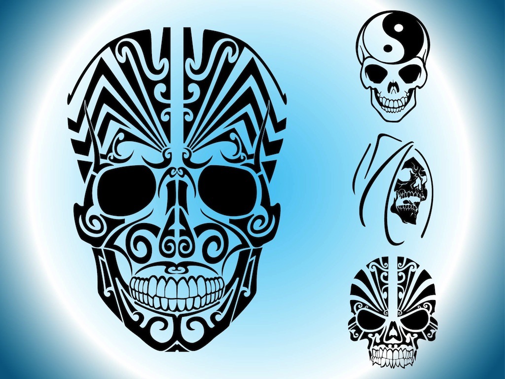 1024x768 Skull Vectors