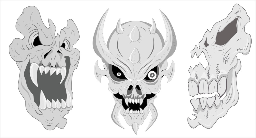 1024x553 Spooky Skull Vector Free Download Eps Files