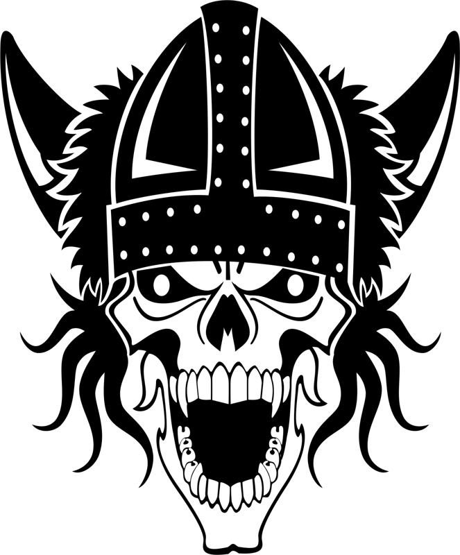 663x800 Viking Skull Vector Illustration (.ai) Vector File Free Download