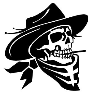 300x300 Cowboy Skull Vector