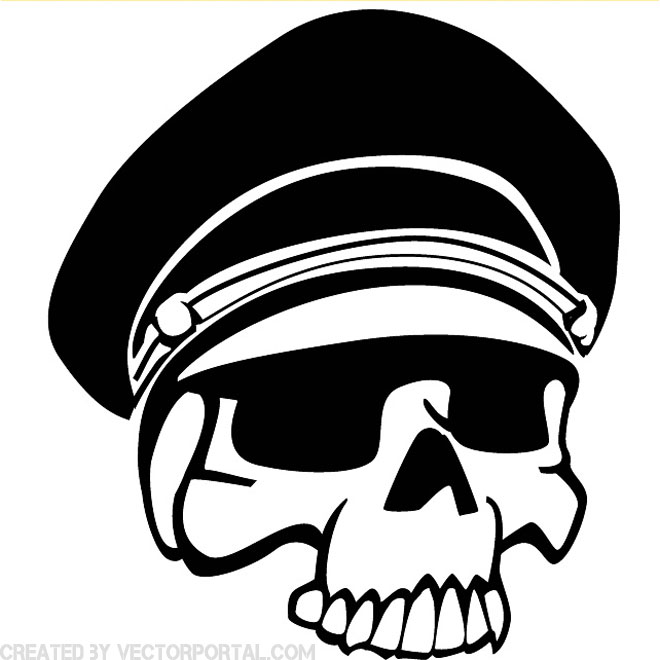 660x660 Military Skull Vector Image