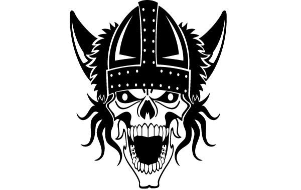 600x380 Viking Skull Vector