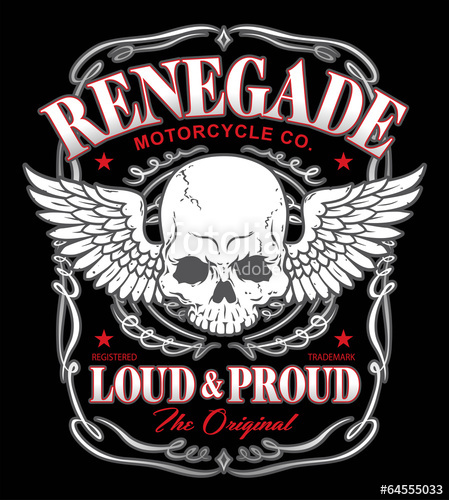 449x500 Renegade Skull Wings Graphic Stock Image And Royalty Free Vector