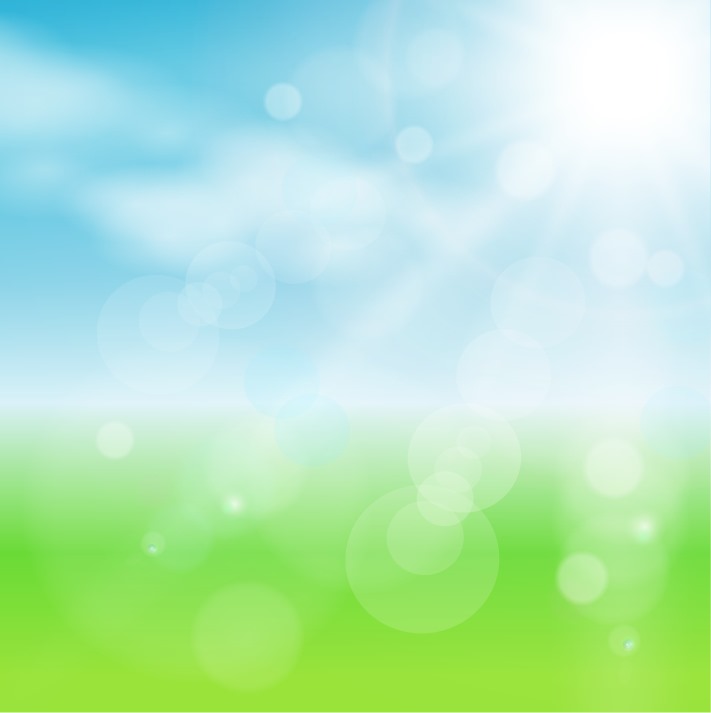 711x713 Spring Bokeh Blue Sky Background Vector Illustration Free Vector