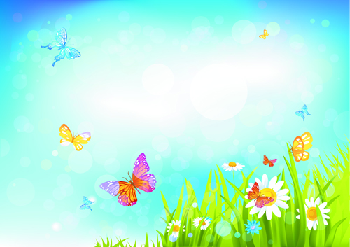 500x353 Summer Blue Sky Backgrounds Vector 01 Free Download