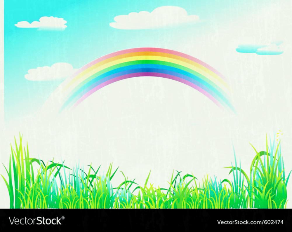 1000x795 Rainbow On A Background Of Blue Sky Vector Image Royalty Free