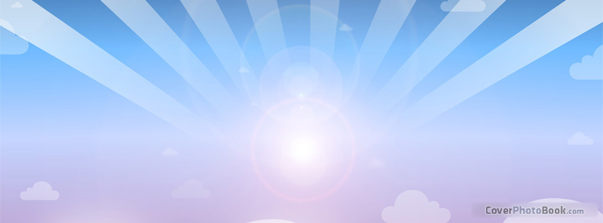 851x315 Sun Clouds Sky Vector Facebook Cover