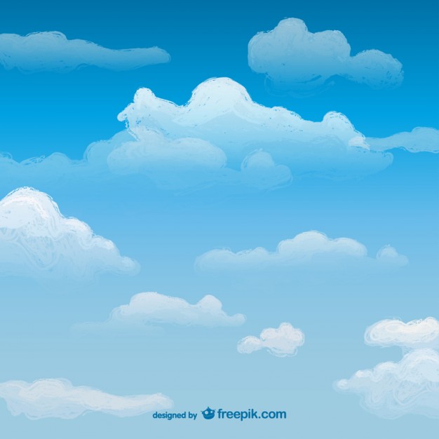 626x626 Watercolor Sky With Clouds Vector Free Download