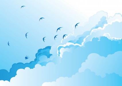425x299 Birds In The Sky Vector Free Vector Download In .ai, .eps, .svg