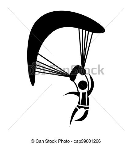 430x470 Skydiving Extreme Sport Icon Vector Illustration Design.