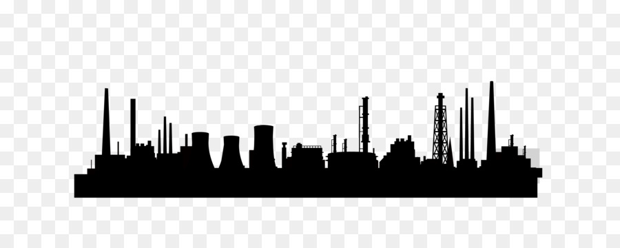 900x360 Factory Silhouette Skyline
