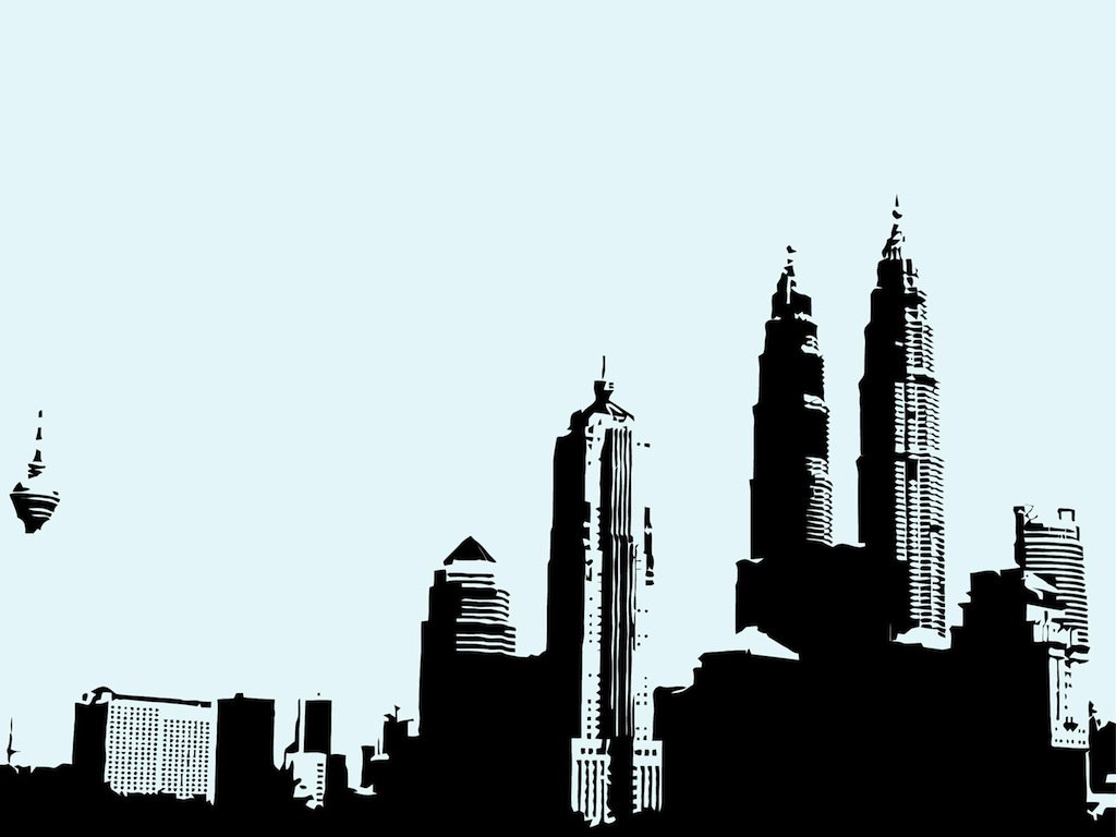 1024x768 Kuala Lumpur Skyline Vector Art Amp Graphics