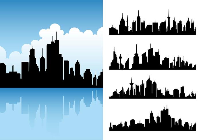 700x490 City Skyline Vector Pack