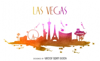 326x200 Las Vegas Skyline Free Vector Graphic Art Free Download (Found