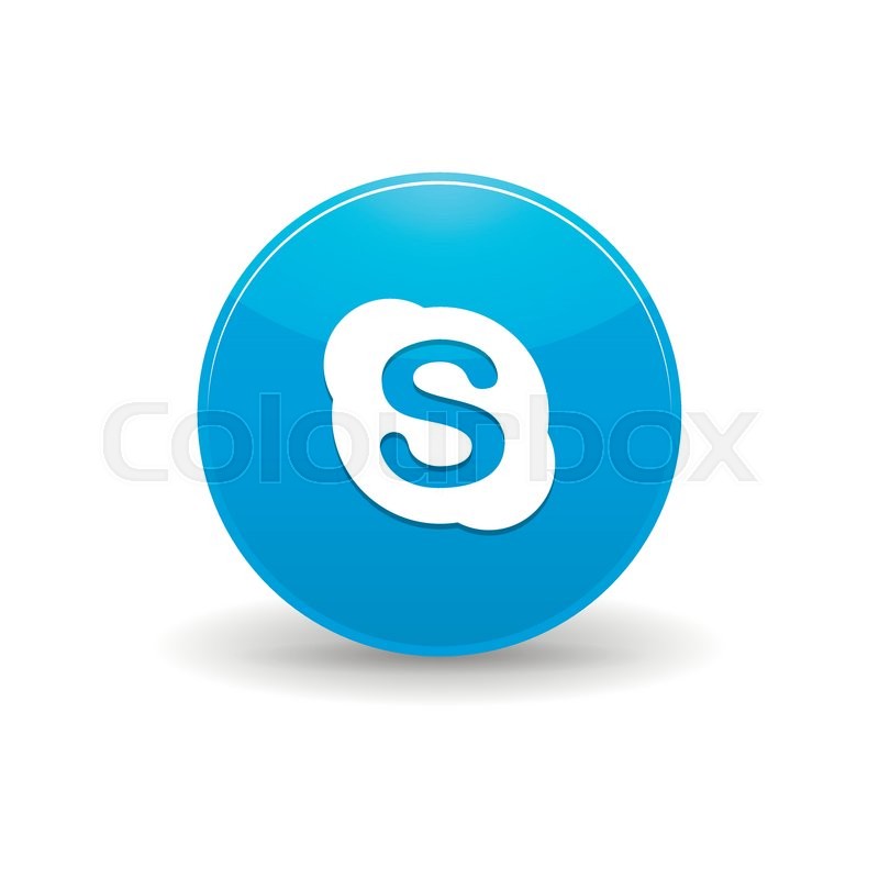800x800 Skype Icon In Simple Style On A White Background Stock Vector
