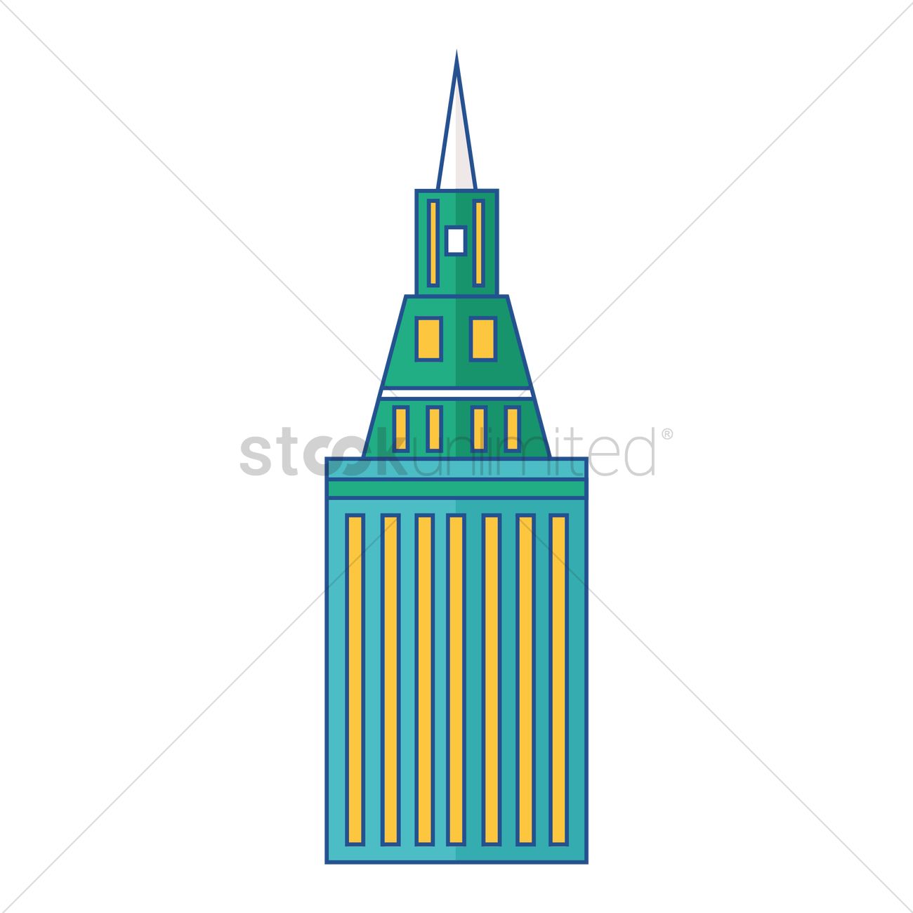 1300x1300 Skyscraper Vector Image