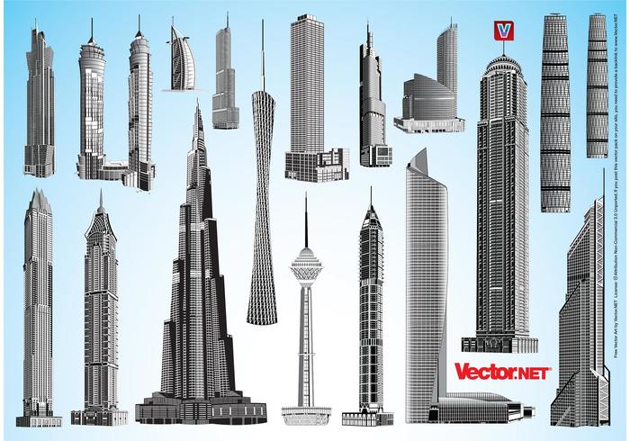 700x490 Skyscraper Vector Packs