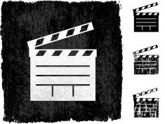 235x177 Film Slate On Royalty Free Vector Background Vector Art