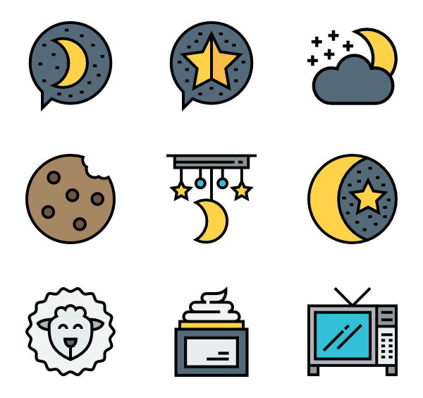 600x564 Sleep Icon Vector