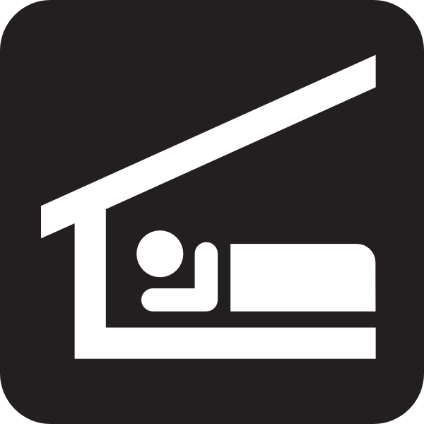 600x600 Sleeping Shelter Black Clip Art