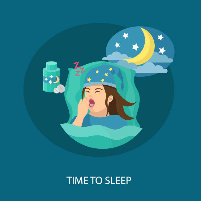650x650 Time To Sleep Vector Image