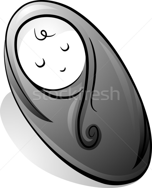 486x600 Sleeping Baby Vector Illustration Lenm ( 4010220) Stockfresh