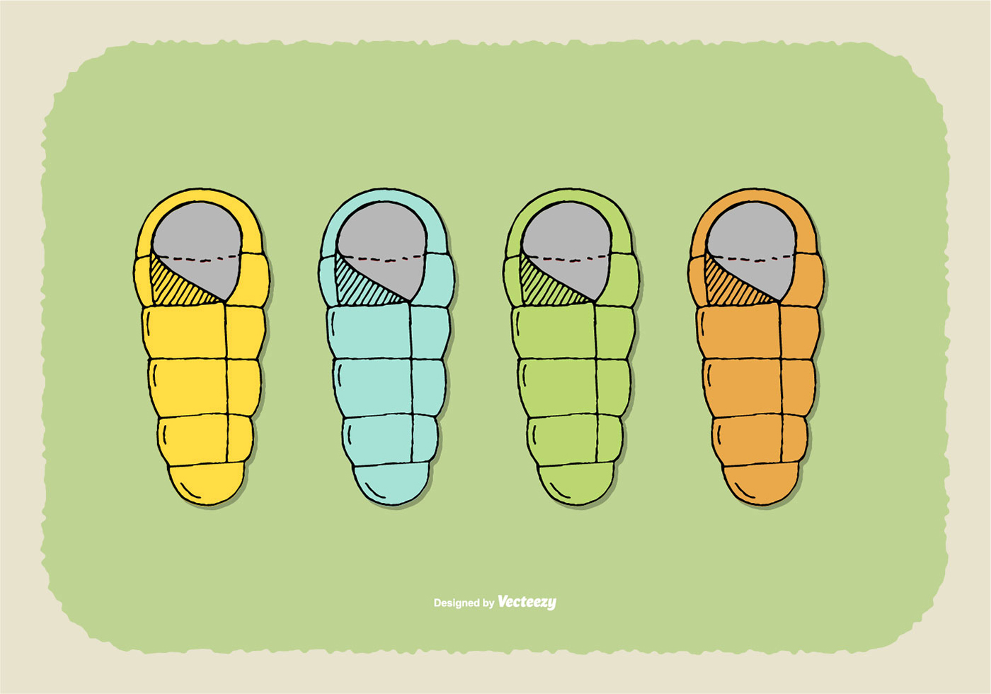 1400x980 Sleeping Bag Free Vector Art