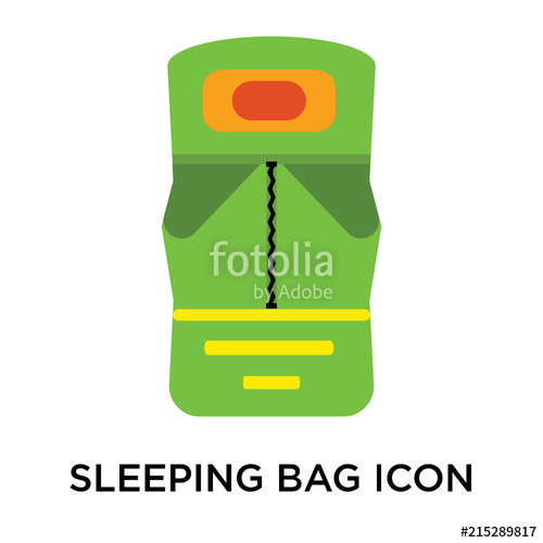 500x500 Sleeping Bag Icon Vector Sign And Symbol Isolated On White