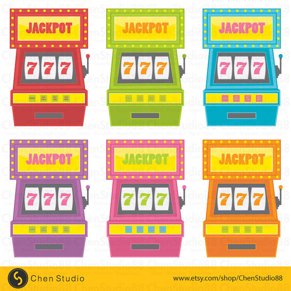 570x570 Slot Machine Clipart Digital ~ Frames ~ Illustrations ~ Hd Images