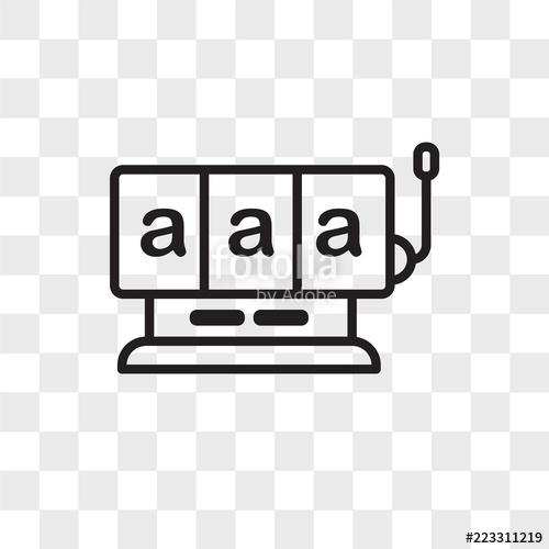 500x500 Slot Machine Vector Icon Isolated On Transparent Background, Slot