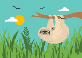 285x200 Sloth Free Vector Graphic Art Free Download (Found 19 Files) Ai