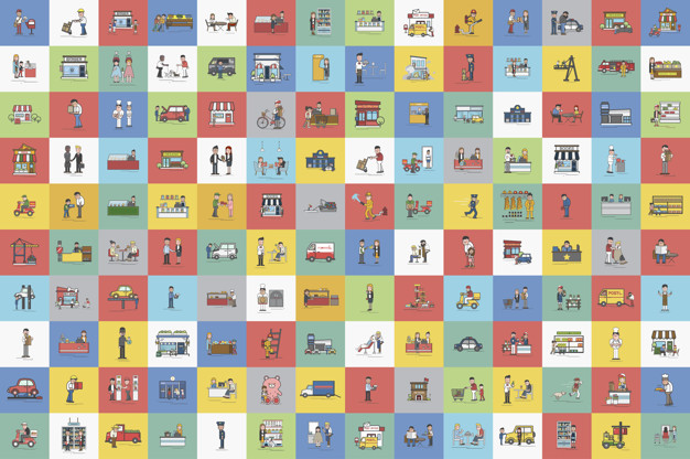 626x416 Illustration Of Small Business Vector Set Vector Free Download