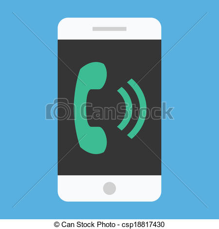 450x470 Vector Ringing Smartphone Icon.