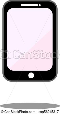 249x470 Mobile Phone Icon Vector. Smartphone Display, Call Center