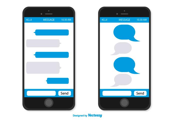 700x490 Smartphone With Message Bubbles