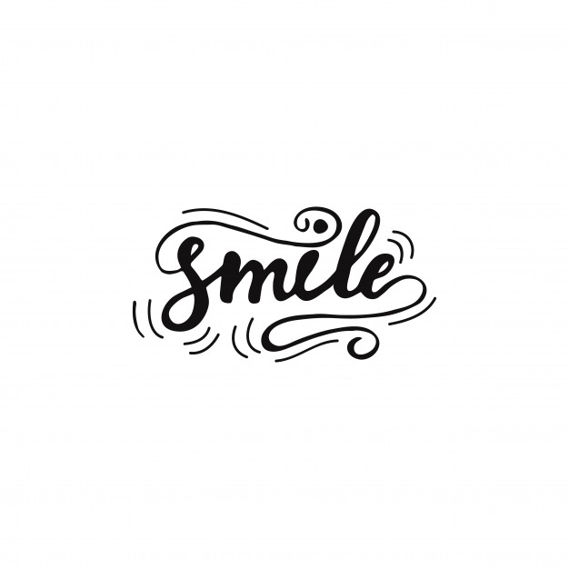 626x626 Card Design With Lettering Smile. Vector Illustration. Vector