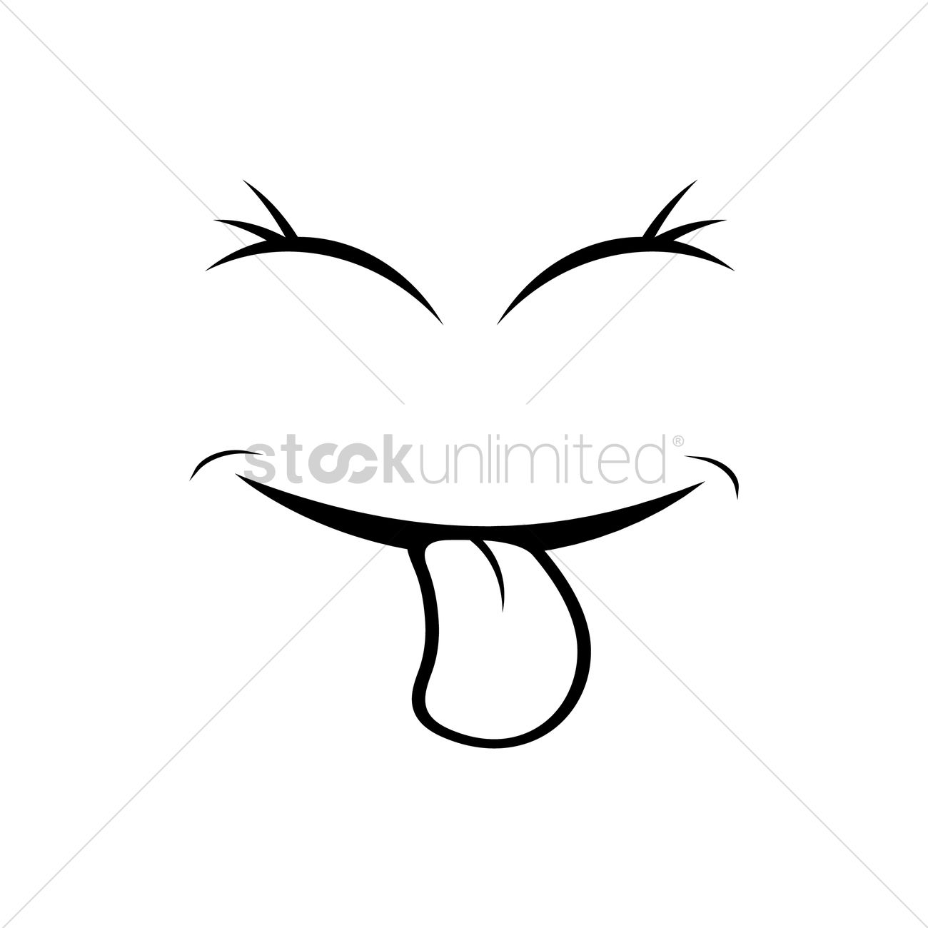 1300x1300 Cheeky Smile Vector Image
