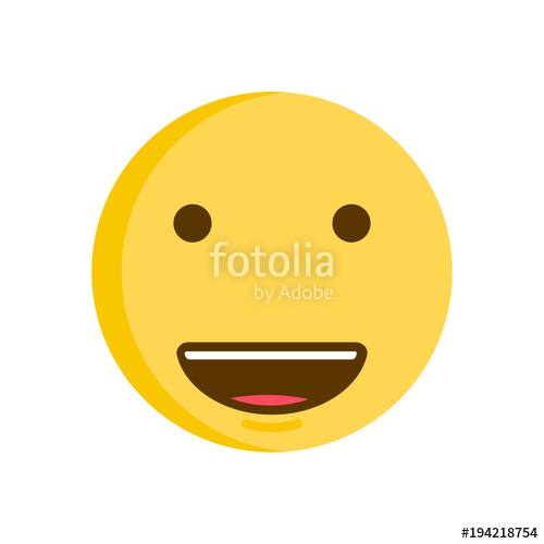 500x500 Emoticon Character Very Happy And Smiling. Smiley Emoji Vector