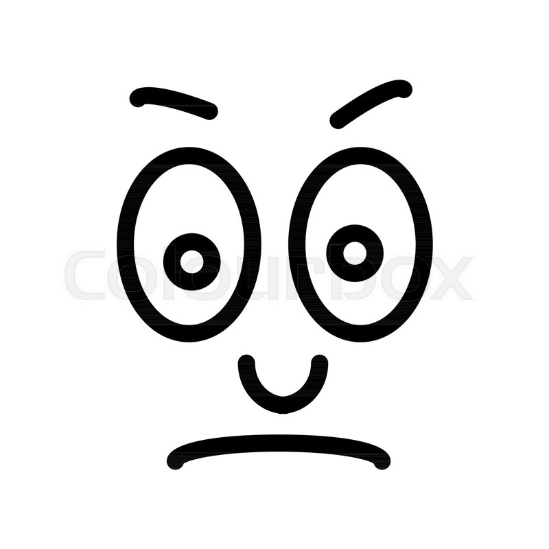 800x800 Line Emotional Smiley. Emoji. Vector Icon. Funny Cartoon Emotional