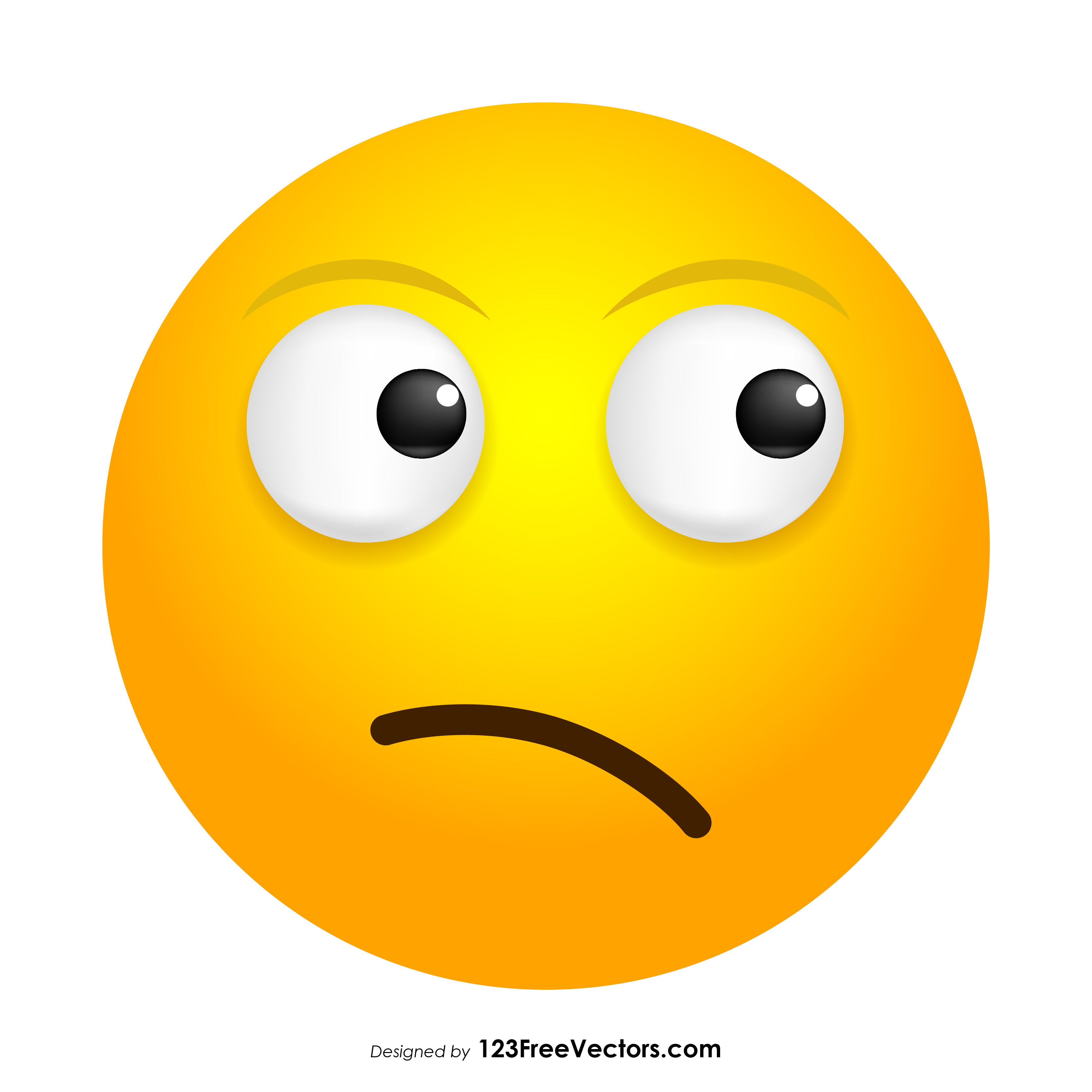 3333x3333 Confused Smiley Face Vector Free 123freevectors