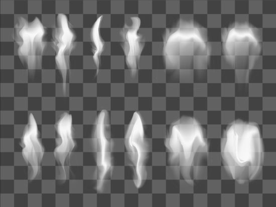 550x413 Realistic Smoke Illustration Vector Set 02 Free Download