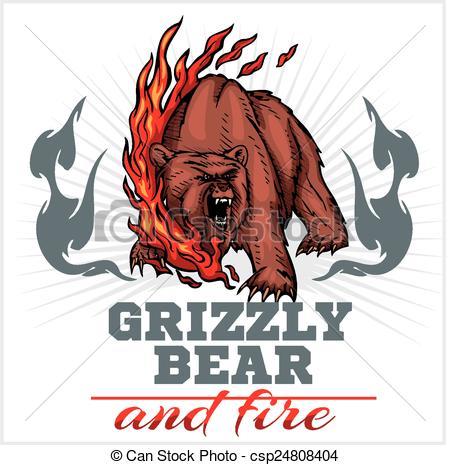 450x465 Fire Bear Clipart