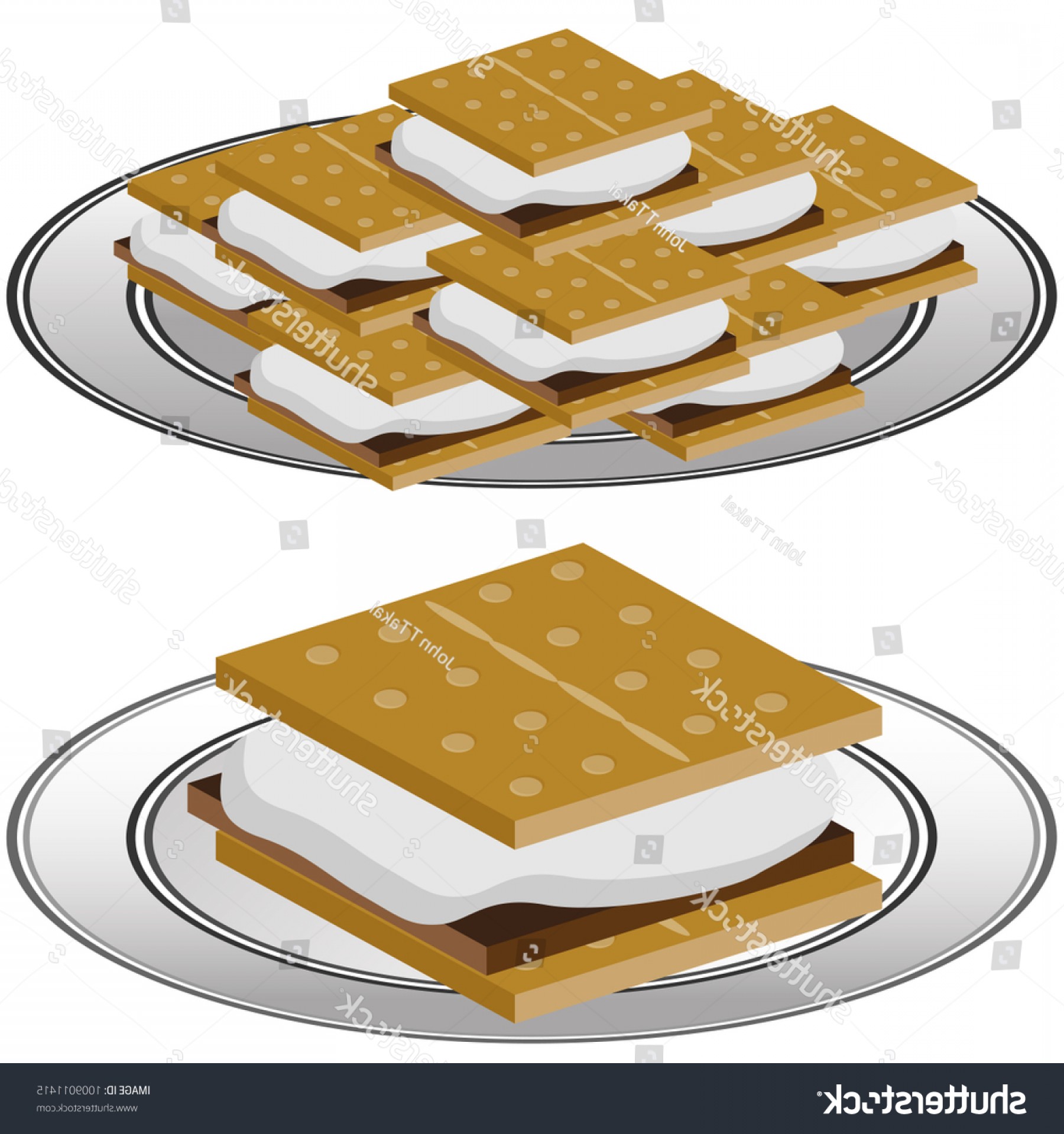 1800x1920 Image Plate Graham Cracker Smores Isolated Lazttweet