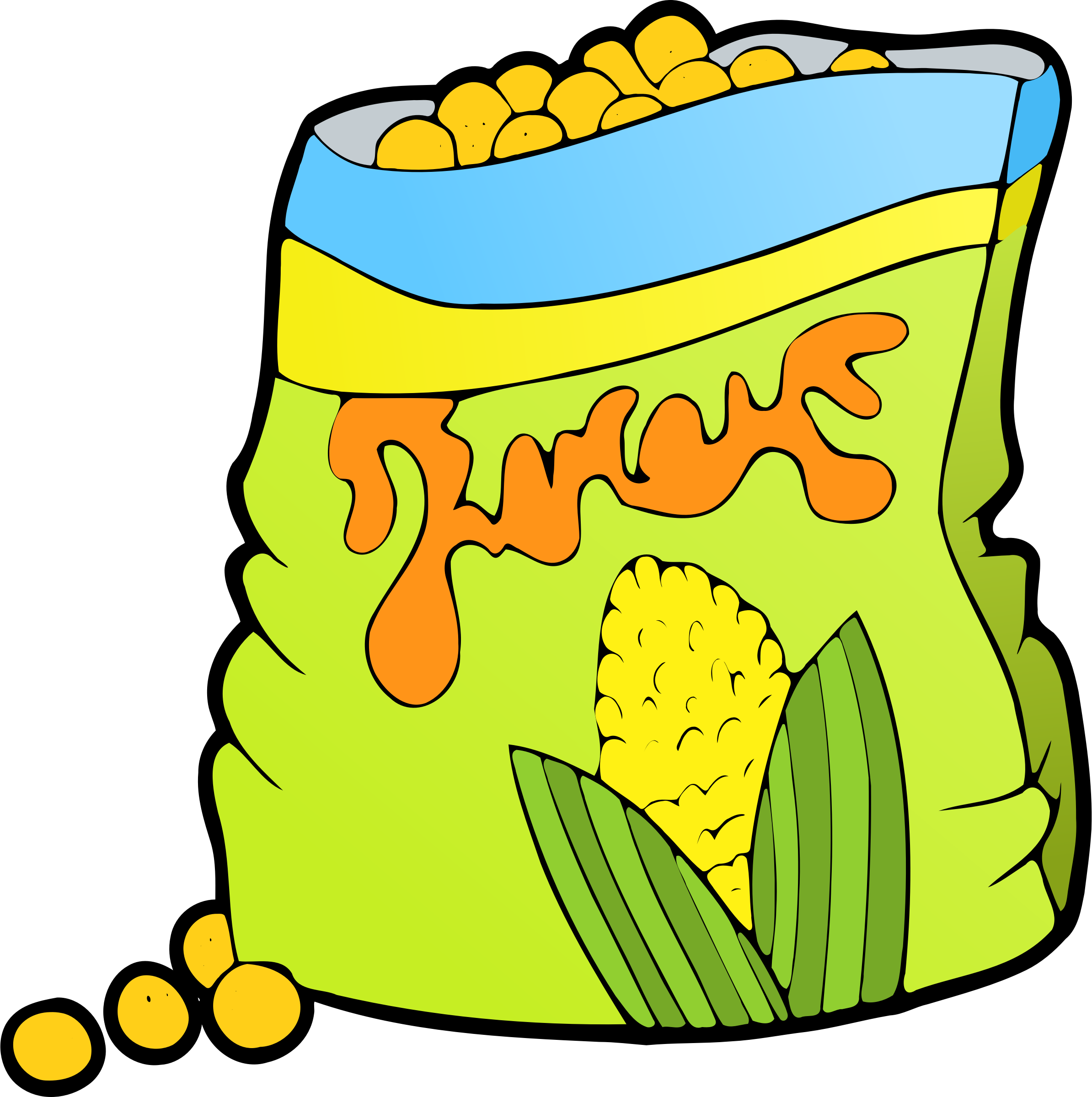 2388x2400 Corn Snack Vector Clipart Image