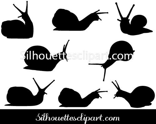 500x400 Snail Vector Graphics Download Here Silhouettes Vector