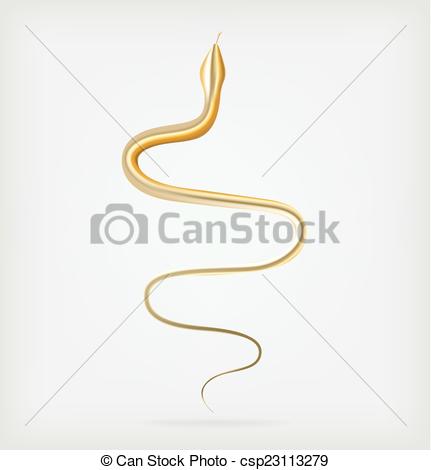 431x470 Golden Snake Tongue Vector Object .illustration Design.