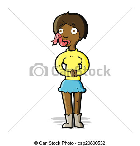 449x470 Cartoon Woman With Snake Tongue Vectors