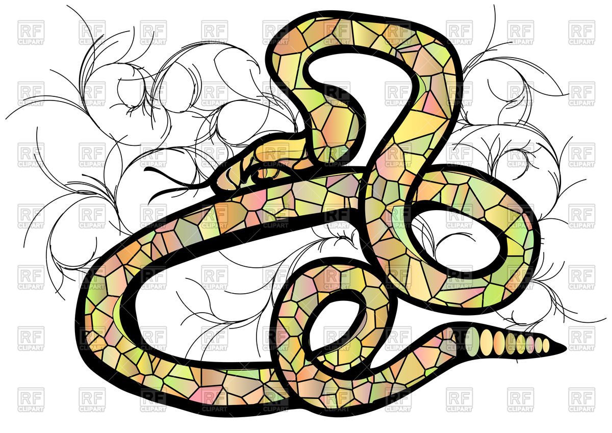 1200x849 Illustration Abstract Colored Snake Vector Image Vector Artwork