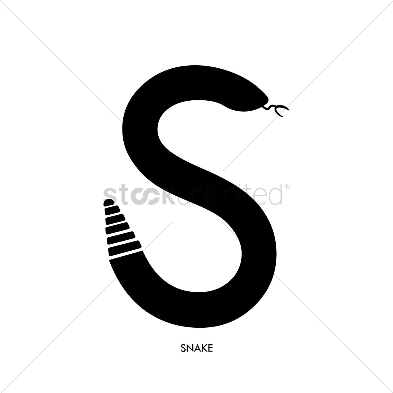 1300x1300 S For Snake Vector Image