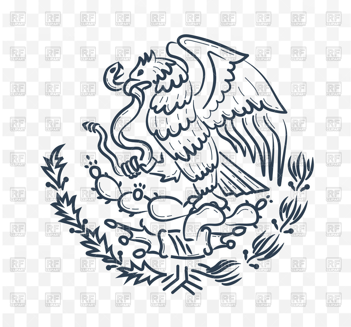 1200x1117 Mexico Coat Of Arms, Eagle And Snake Vector Image Vector Artwork
